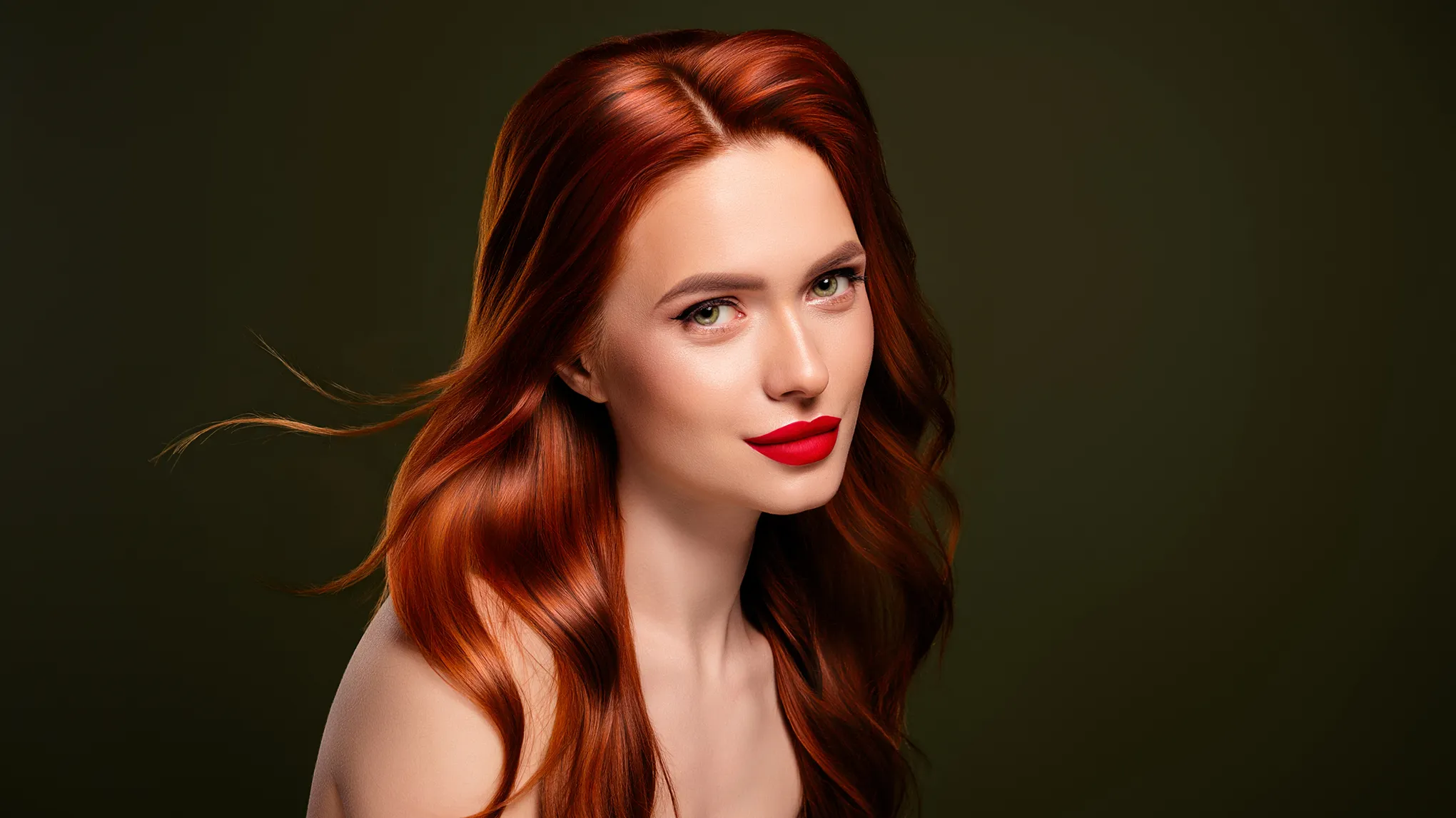 Woman with healthy hair considering collagen supplements