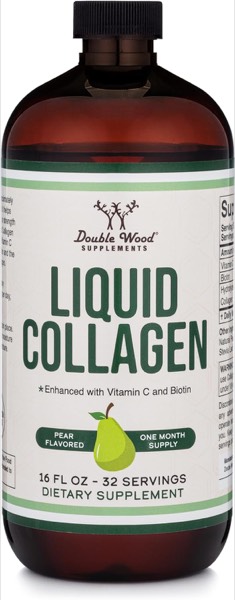 Double Wood Supplements Premium Liquid Collagen - 2500mg of Hydrolyzed Bovine Collagen (Type 1 product image