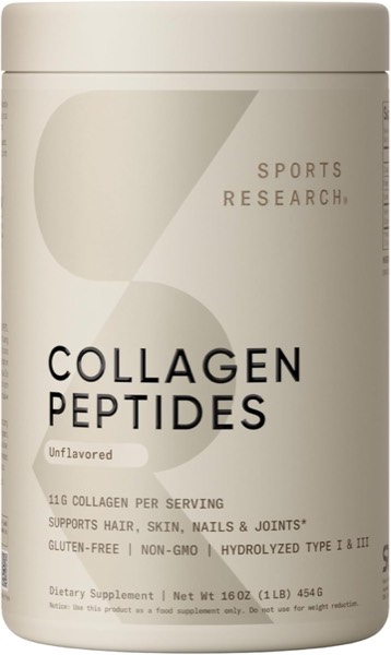 Sports Research Collagen Peptides - Hydrolyzed Type 1 & 3 Collagen Powder Protein Supplement for Healthy Skin product image